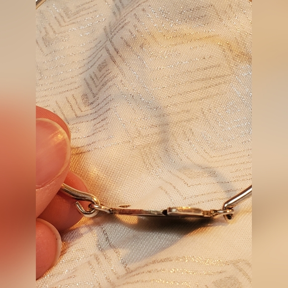 Vintage Mexico Alpaca Silver Shell Inlay Bracelet with Dolphin or Porpoi… - Picture 9 of 11